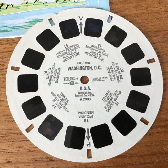 View-Master Reels Washington DC Original Sleeve Booklet Sawyer's A 790 - Picture 8 of 9